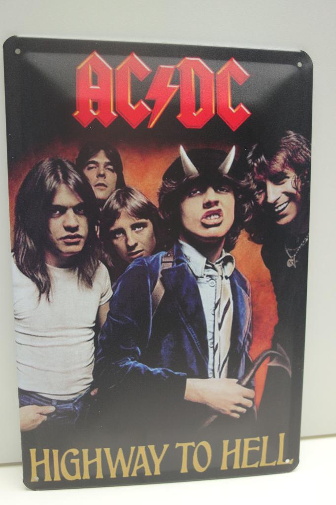 AC/DC HIGHWAY TO HELL BORD met afb AC/DC, Ophalen of Verzenden, Nieuw, Poster, Artwork of Schilderij