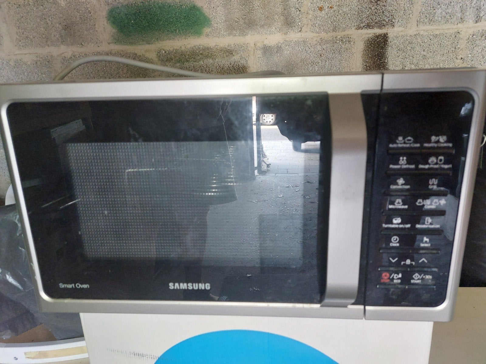 Samsung MC28H5015AS Smart Oven Combimagnetron, Ophalen, Gebruikt, Grill, Draaiplateau