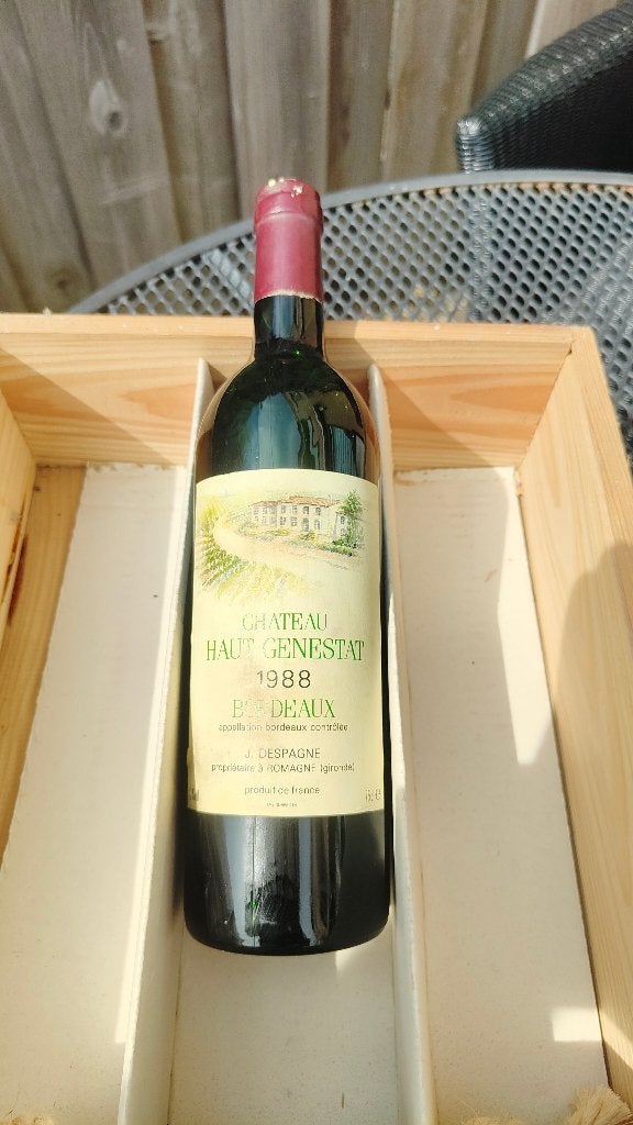 Chateau Haut Genestat 1988, Frankrijk, Nieuw, Ophalen of Verzenden, Rode wijn