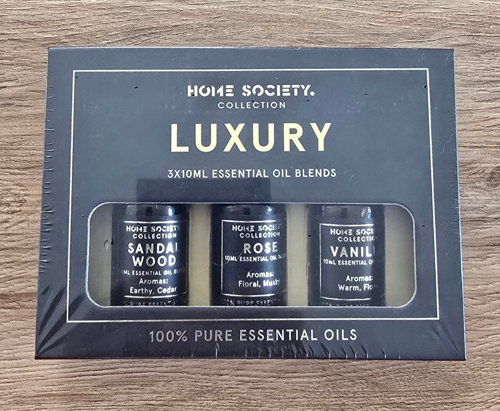 Home Society Luxe Essentiële Oliën Set 3 stuks, Huis en Inrichting, Meerkleurig, Overige materialen, Nieuw, Ophalen of Verzenden