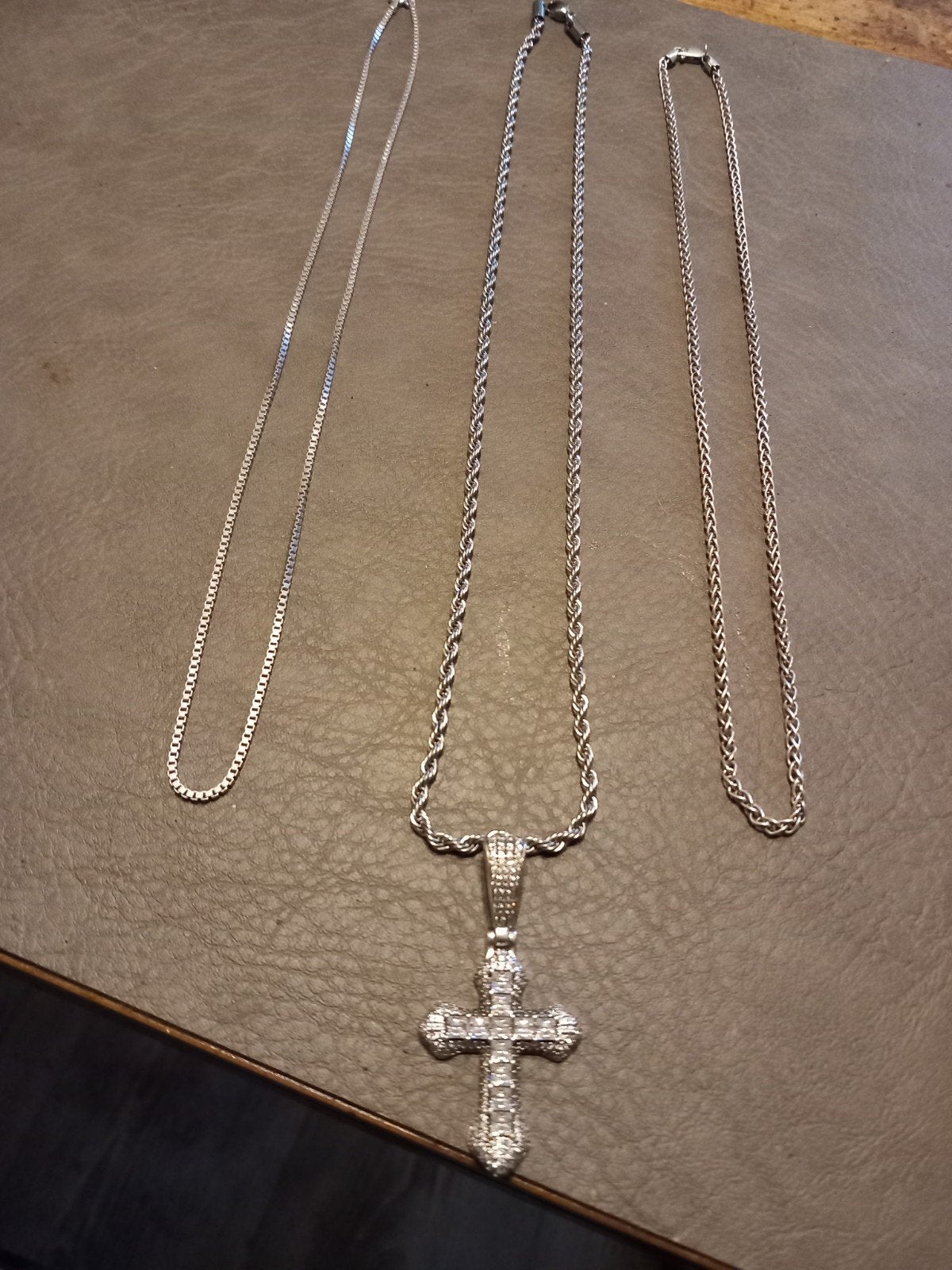 Zilveren kettingen 925 met Moissanite zilveren 925 kruis han, Sieraden, Tassen en Uiterlijk, Kettingen, Overige materialen, Ophalen of Verzenden
