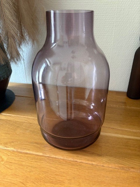vaas glazen sier vaas paars, Ophalen of Verzenden, Nieuw, Paars, Glas