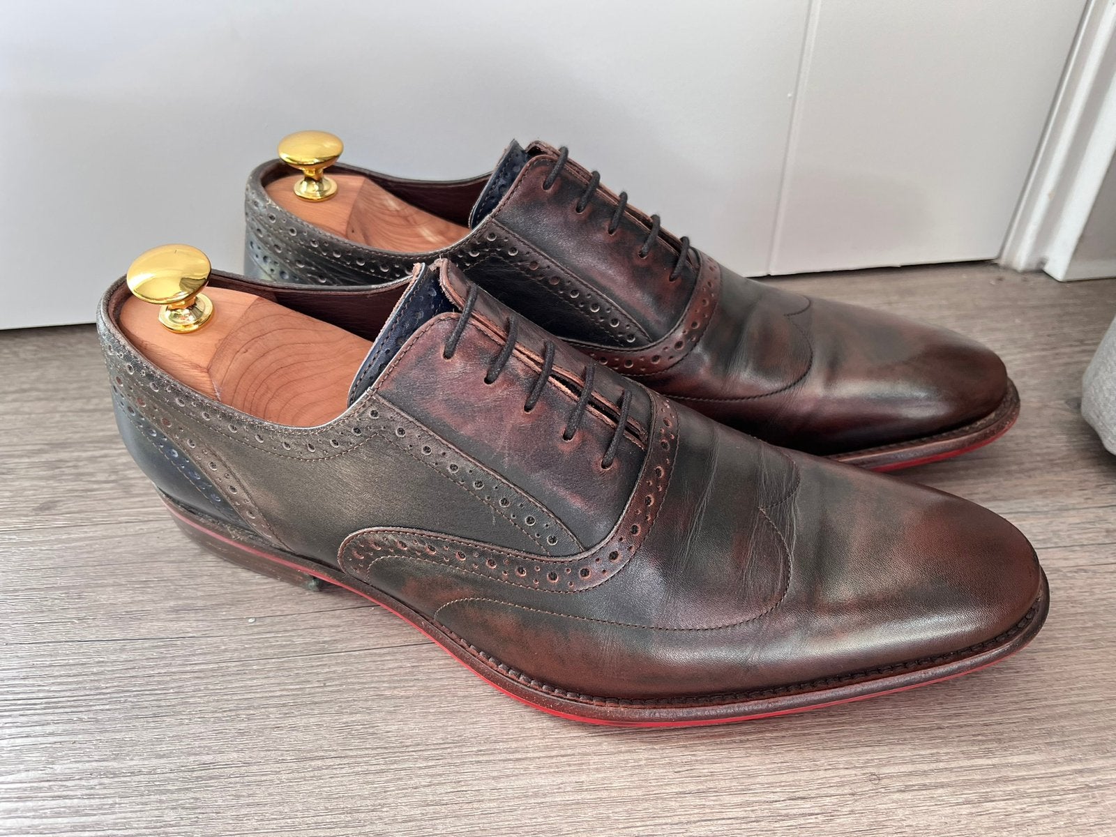 Floris van Bommel herenschoenen maat 8 / 42, Floris van Bommel, Bruin, Floris van Bommel, Ophalen of Verzenden