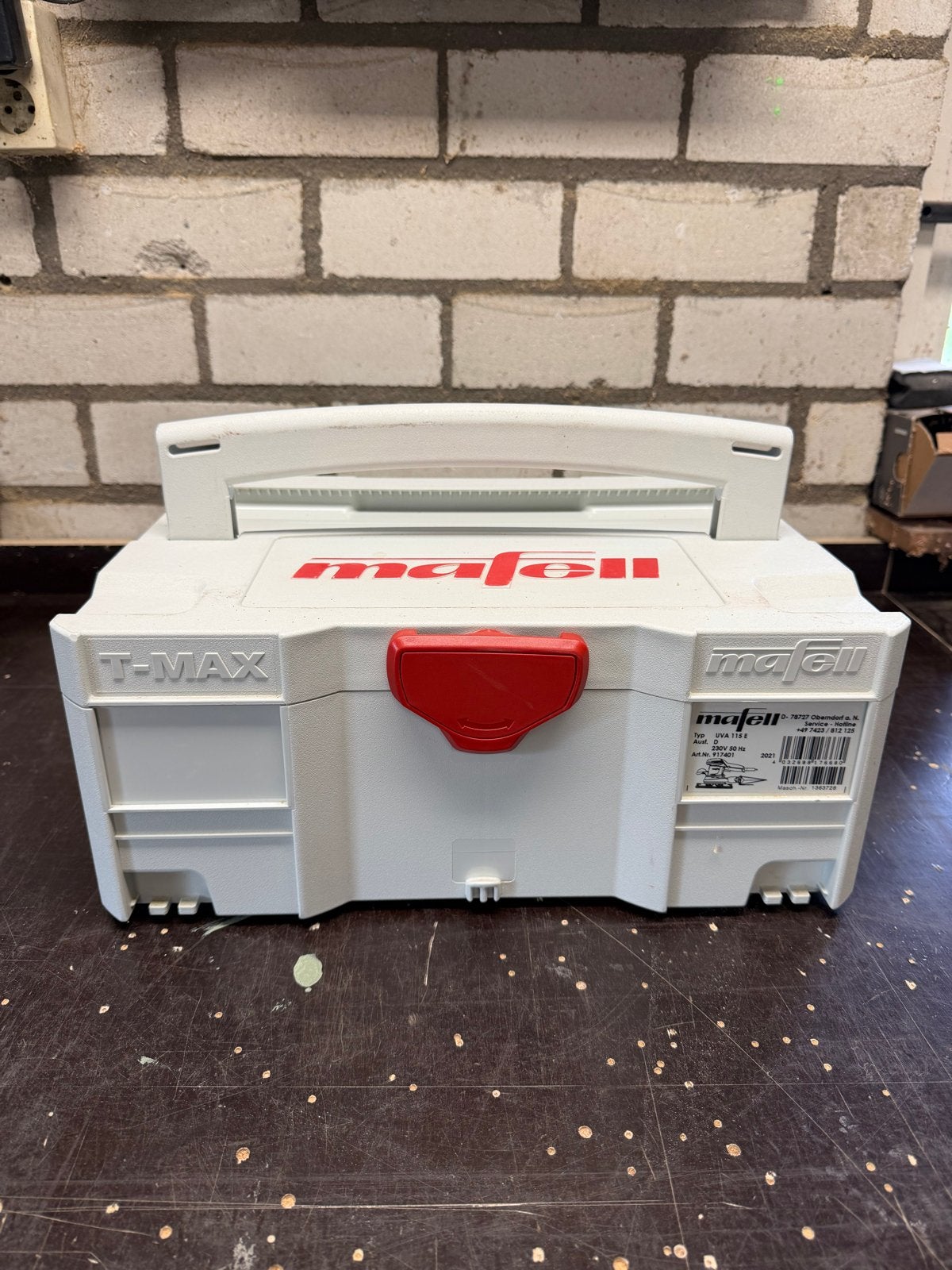 Mafell UVA 115 E Vlakschuurmachine in T-MAX koffer, Ophalen of Verzenden, Zo goed als nieuw, Minder dan 600 watt, Vlakschuurmachine