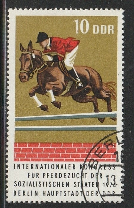 DDR 1954 1969 Springruiter, Gest, Ophalen of Verzenden, DDR, Gestempeld