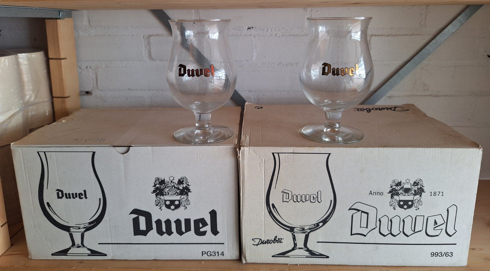 14 x unieke DUVEL glazen 0.33cl, Verzamelen, Ophalen of Verzenden, Zo goed als nieuw, Glas of Glazen, Duvel
