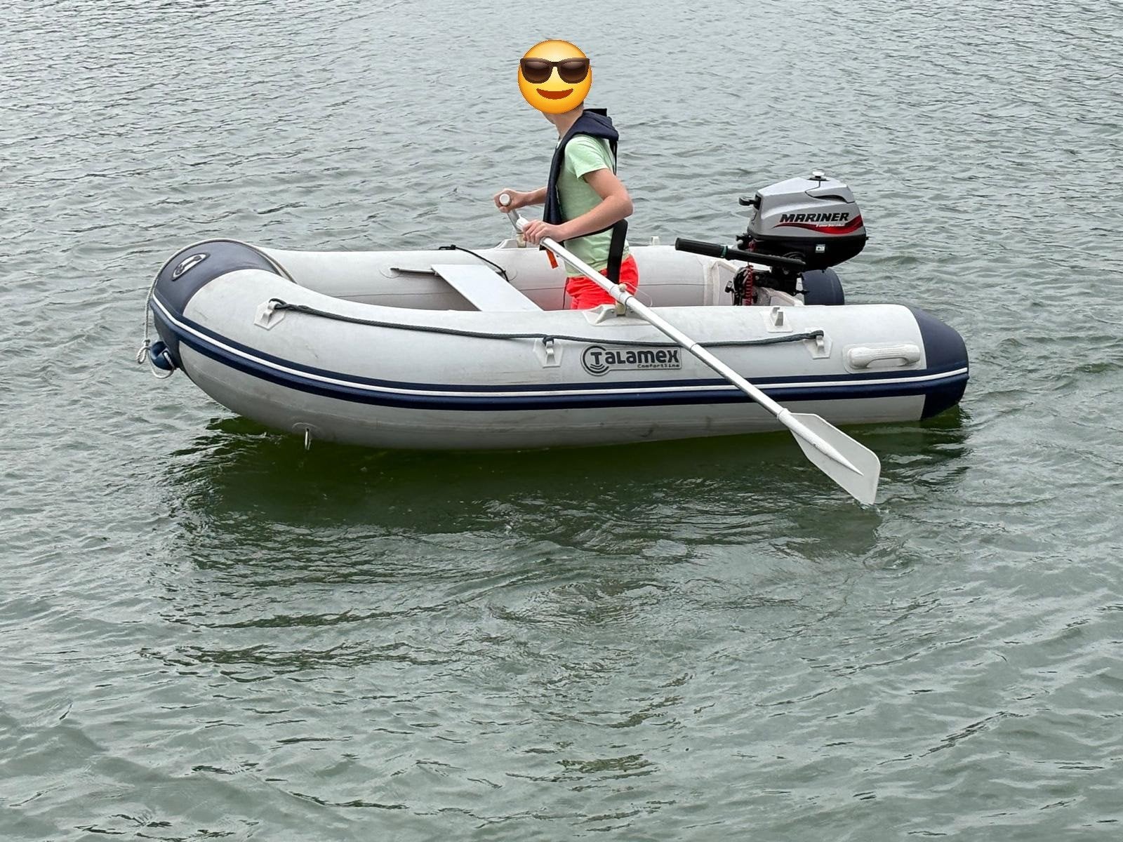 Talamex rubberboot met Mariner buitenboordmotor, Aluminium, Gebruikt, Ophalen of Verzenden, Inclusief motor