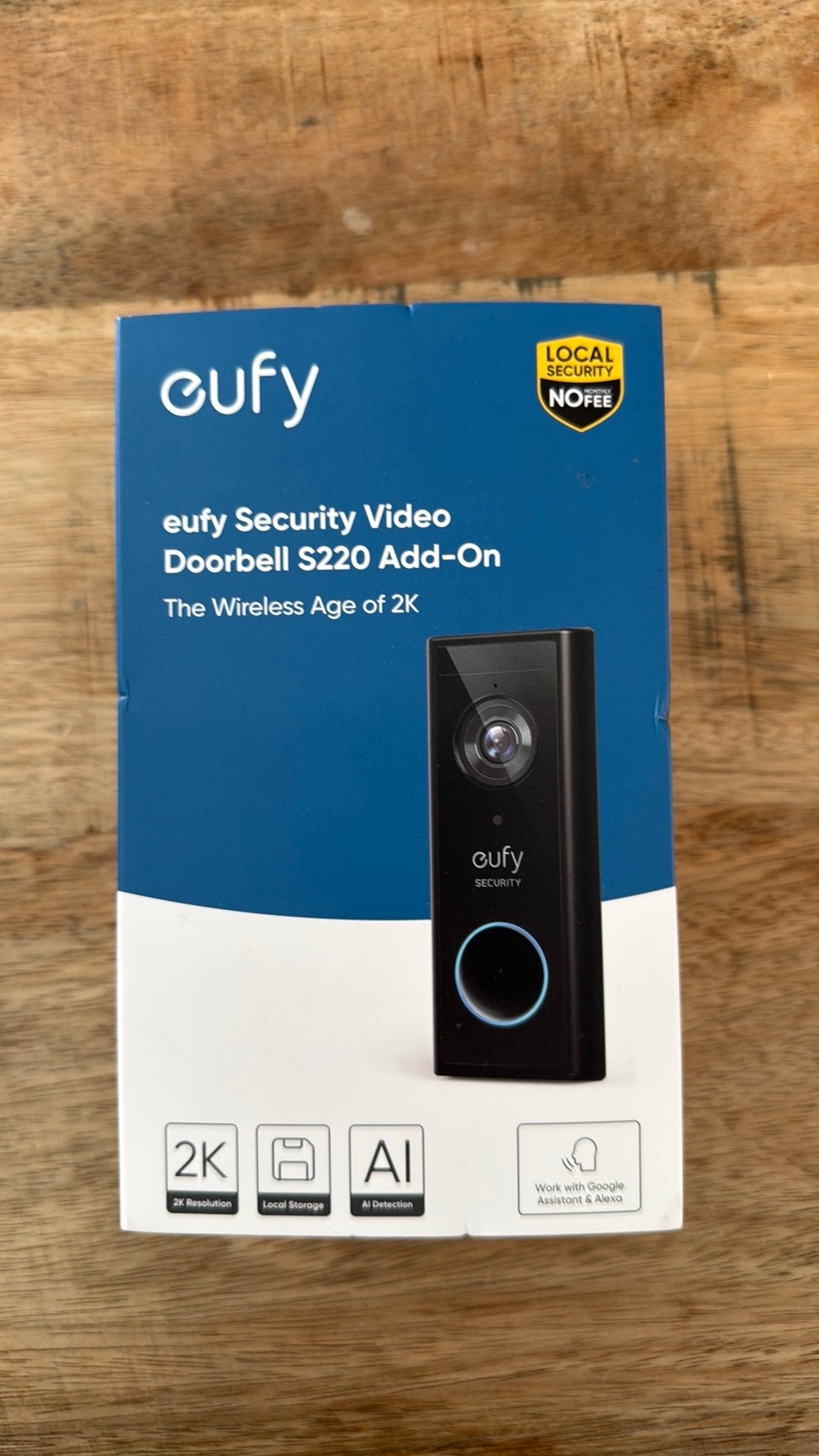 Eufy Deurbel Camera S220, Huis en Inrichting, Deurbellen, Gebruikt, Draadloos, Ingebouwde camera, Compatibel met smartphone, Bewegingsdetectiesensor