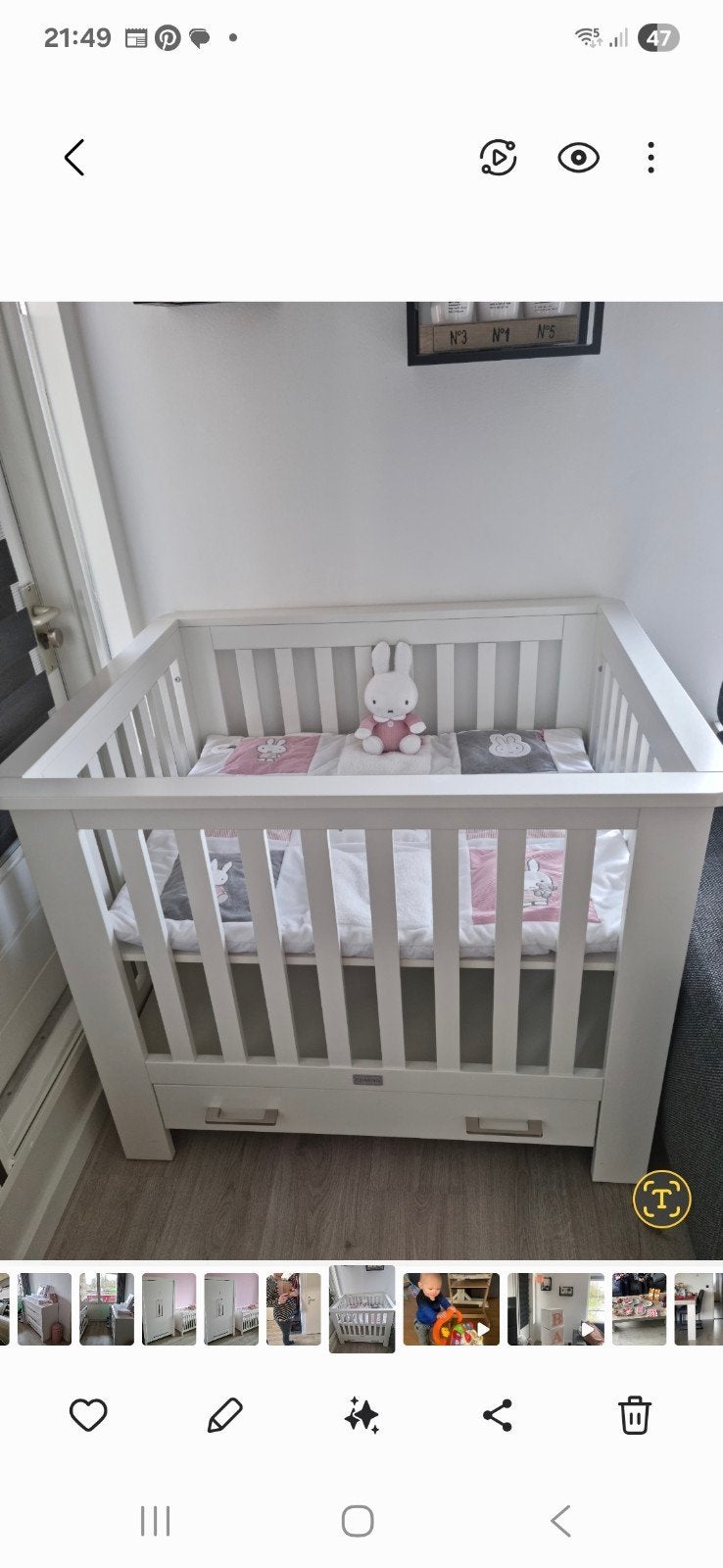 Witte hoge box te koop, Kinderen en Baby's, Boxen, Ophalen, Zo goed als nieuw