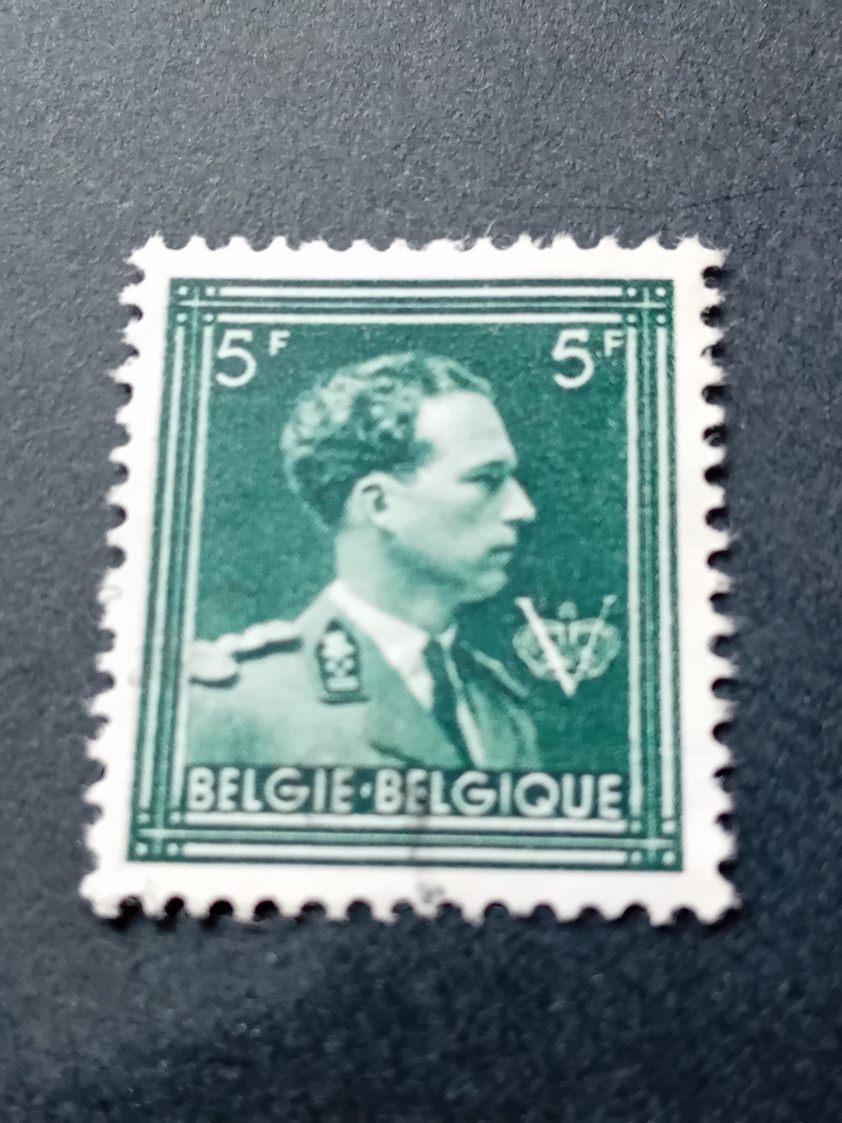 Belgische postzegel Koning Leopold III 5F, Ophalen of Verzenden