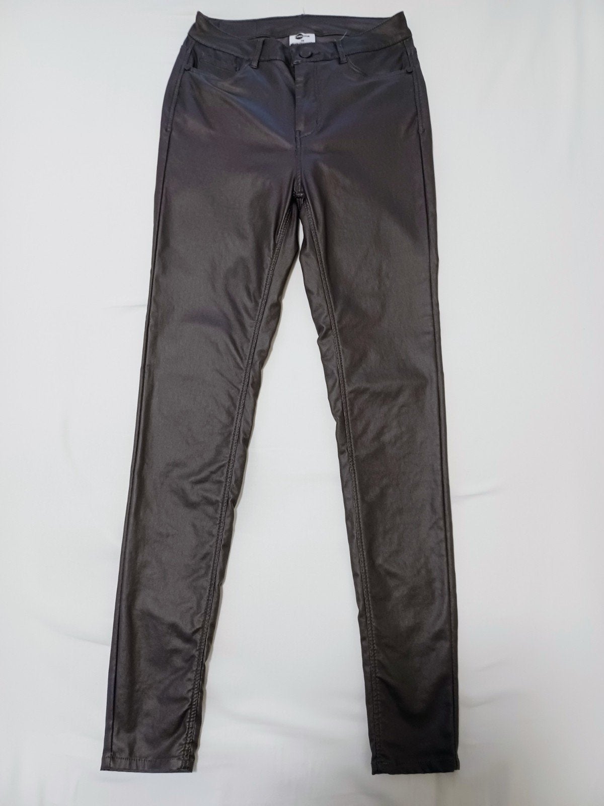 Lederlook Broek - Legging  Mt 38 - taupe - bruin, Maat 38/40 (M), Bruin, Ophalen of Verzenden, Zo goed als nieuw