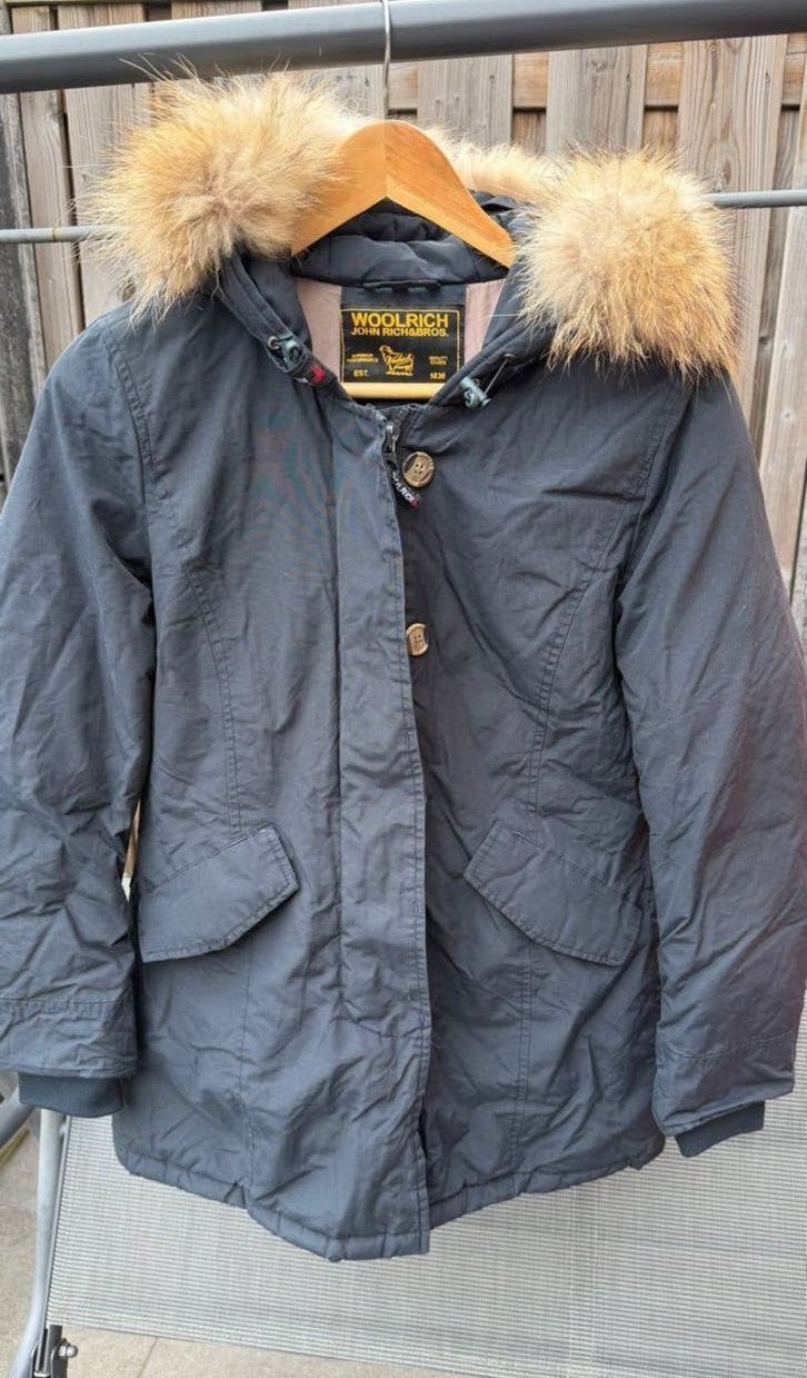 Woolrich Artic Parka warme winterjas maat S, Verzenden, Gedragen, Maat 36 (S), Zwart