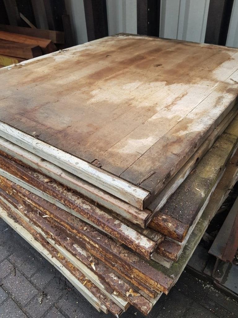 OUDE LARIKS HOUTEN STEENSCHOTTEN 140X105X5CM, Ophalen of Verzenden, Nieuw, Planken, Hardhout