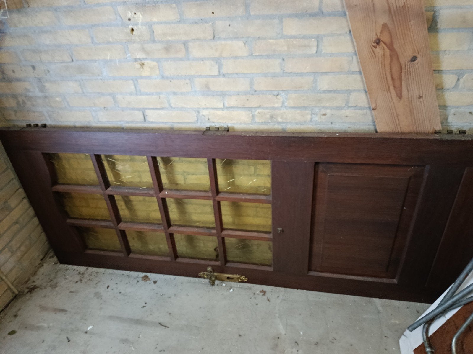 Massieve houten deur met glas in lood, Ophalen, Gebruikt, Binnendeur, Glas