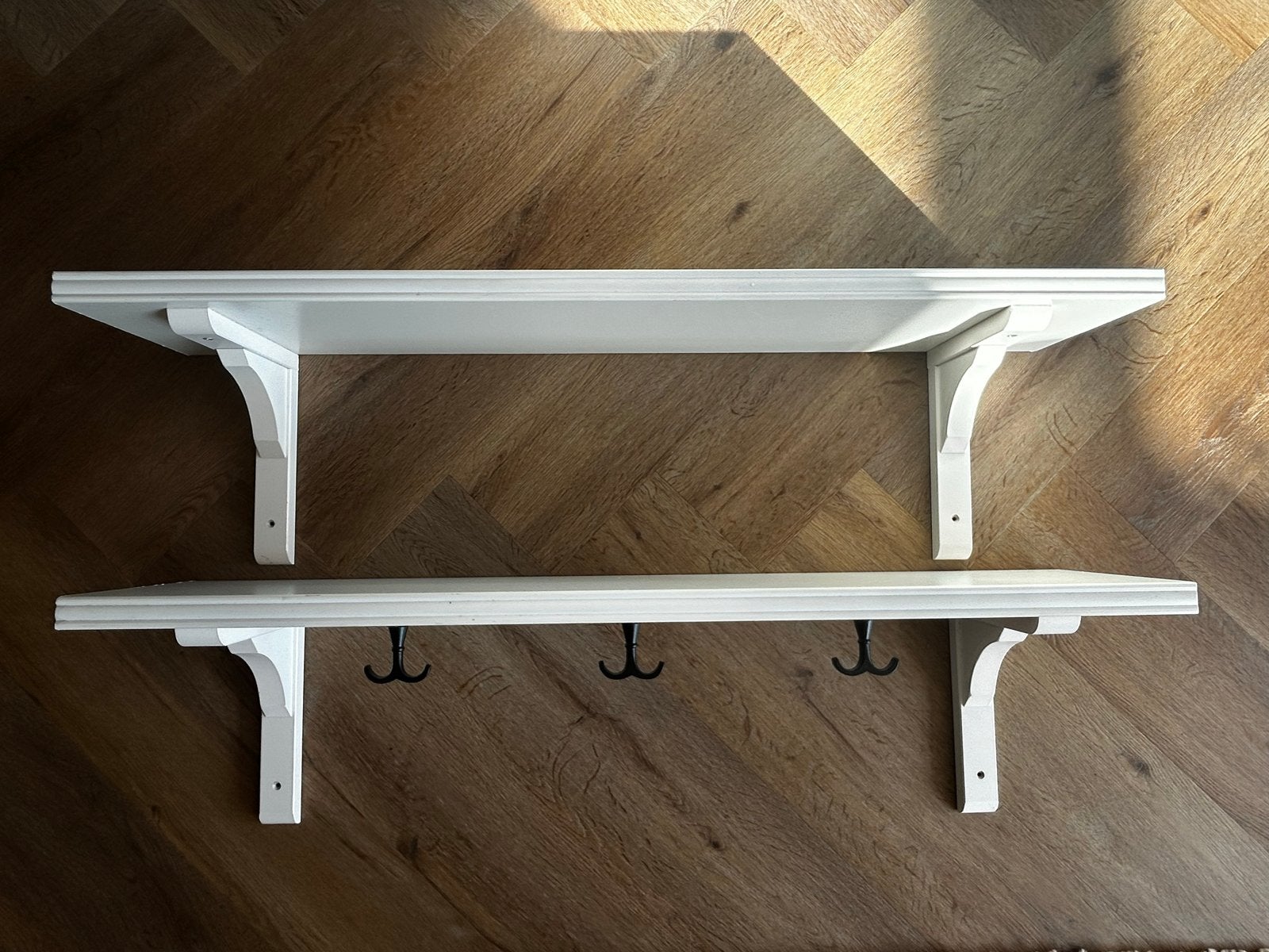 IKEA wandplankjes met 3 haakjes, 90 cm, Ophalen, Gebruikt