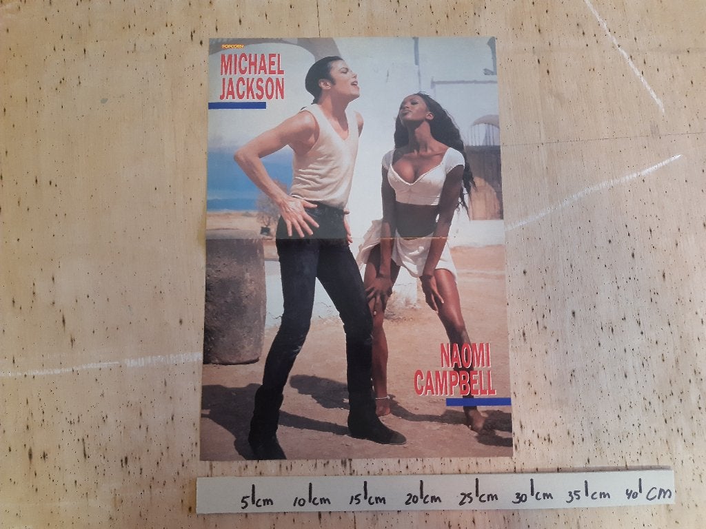 Poster Michael Jackson Popcorn Maat A3 28x42 cm Mr Big, Rechthoekig Staand, Ophalen of Verzenden, Zo goed als nieuw, A1 t/m A3