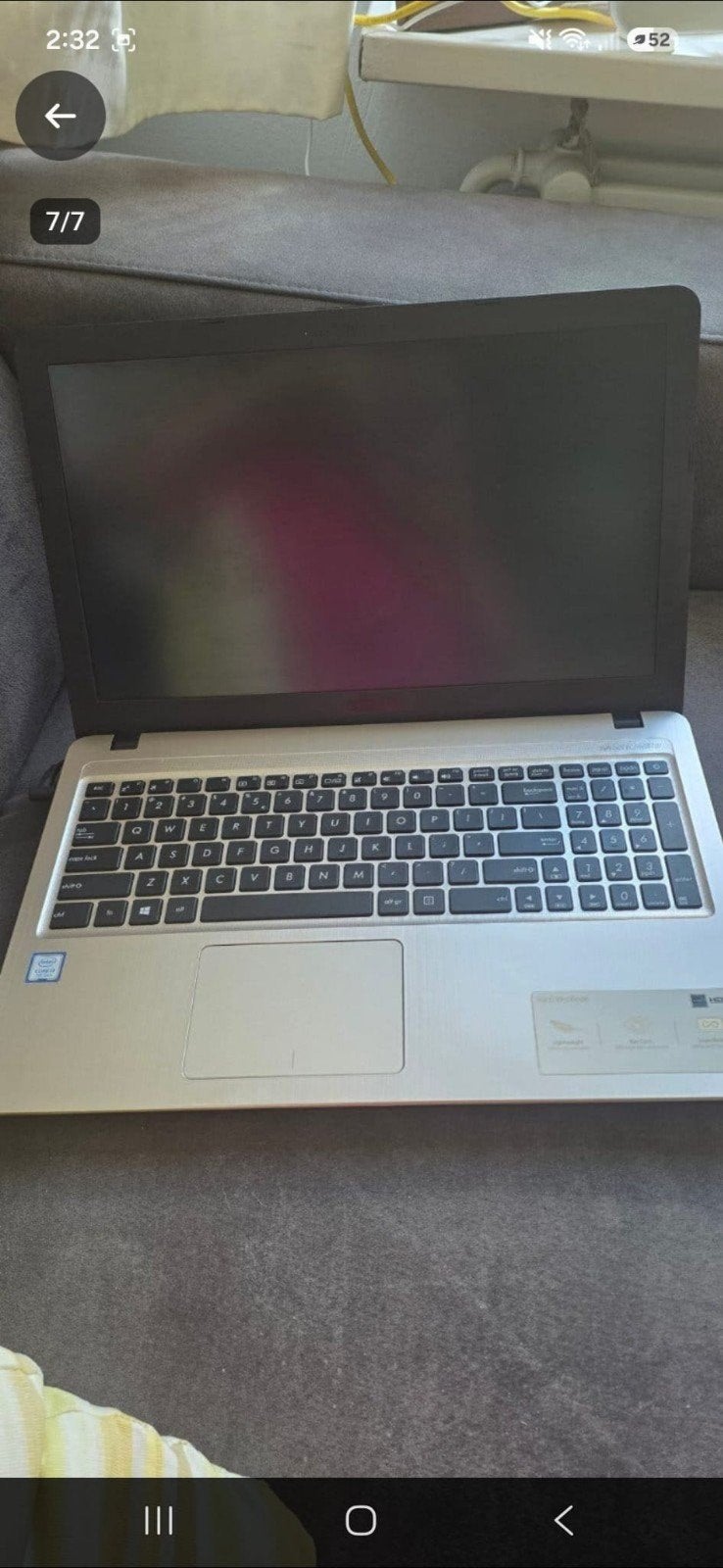 ASUS VivoBook X540UA - Intel Core i3-7020U, 4GB RAM, Gebruikt, HDD, 2 tot 3 Ghz, ASUS