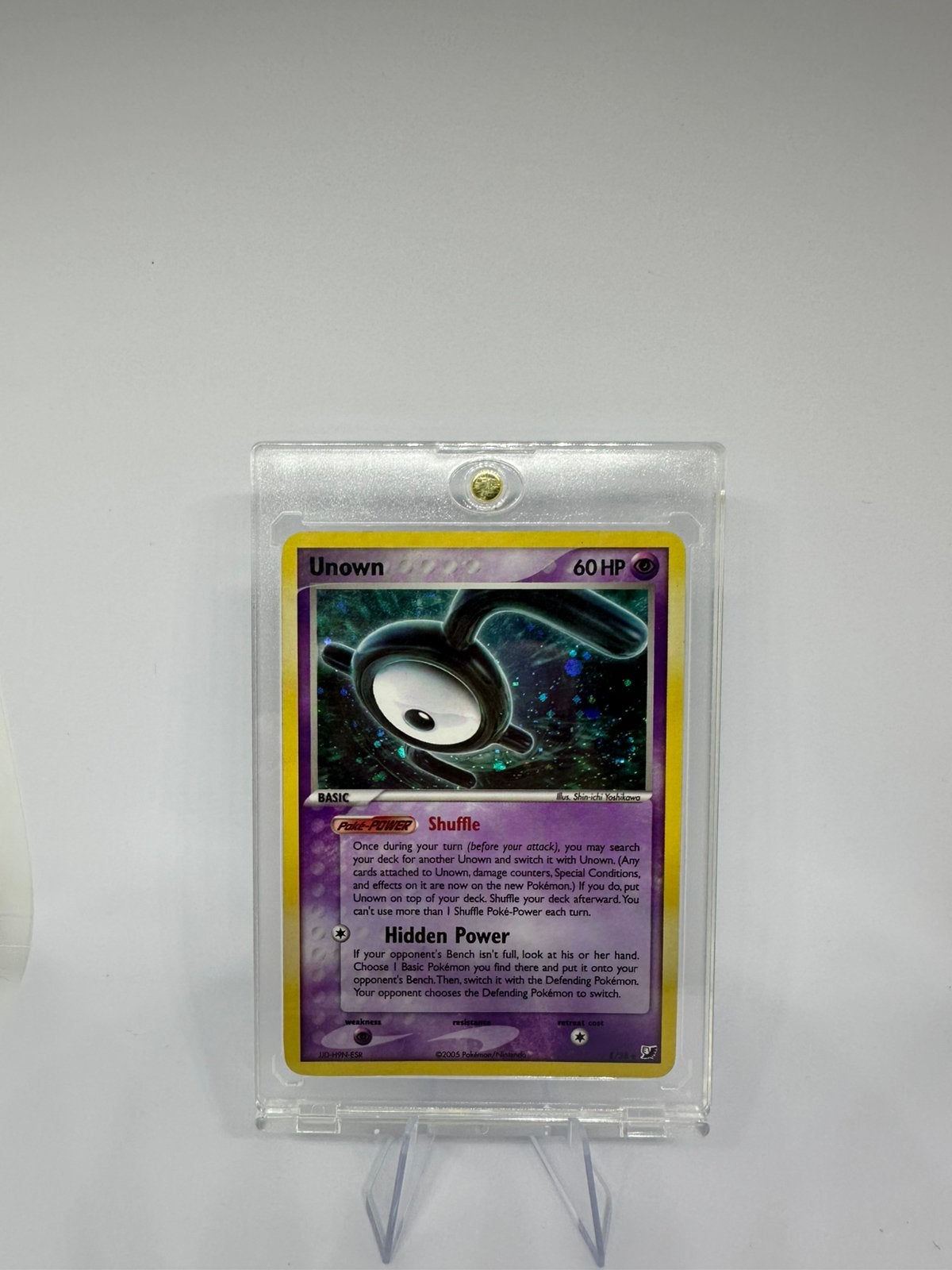 Pokemon Card - Unown (E) Unseen Forces E/28 Holo Rare Swirl, Ophalen of Verzenden, Zo goed als nieuw