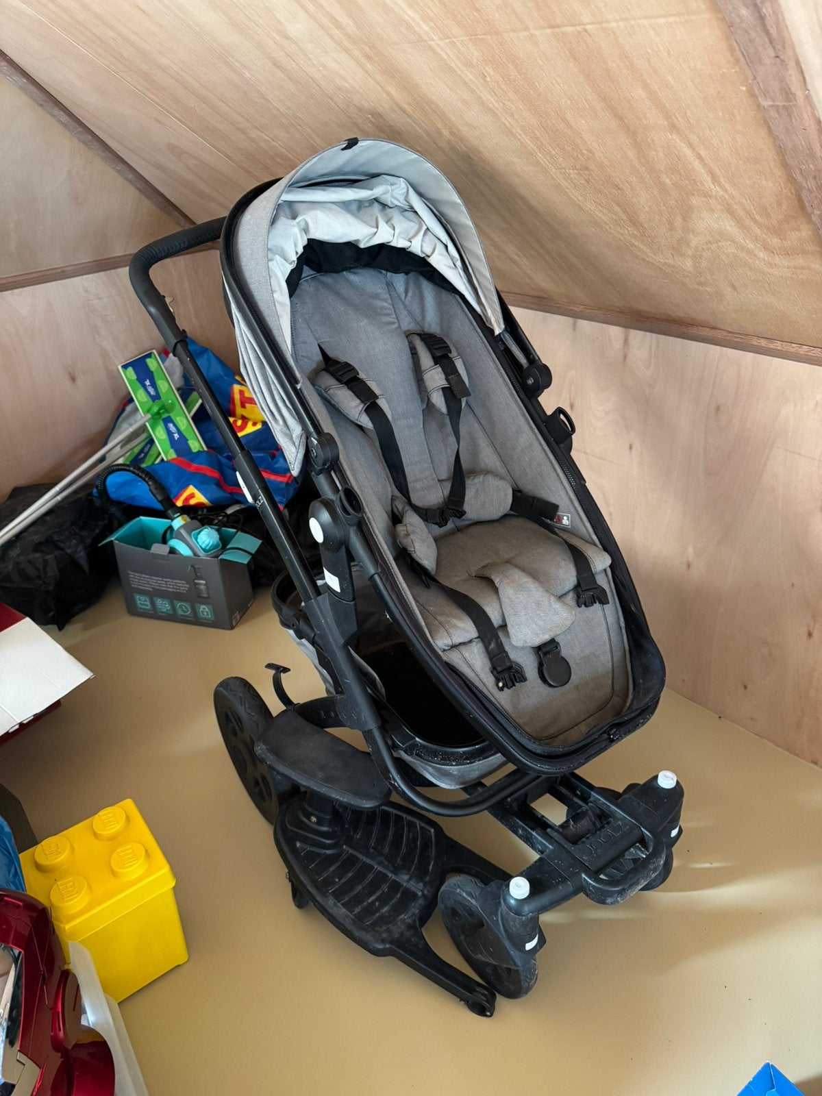 Joolz kinderwagen incl. Wieg en voetenzak en meerijd plankje, Ophalen, Zo goed als nieuw, Voetenzak