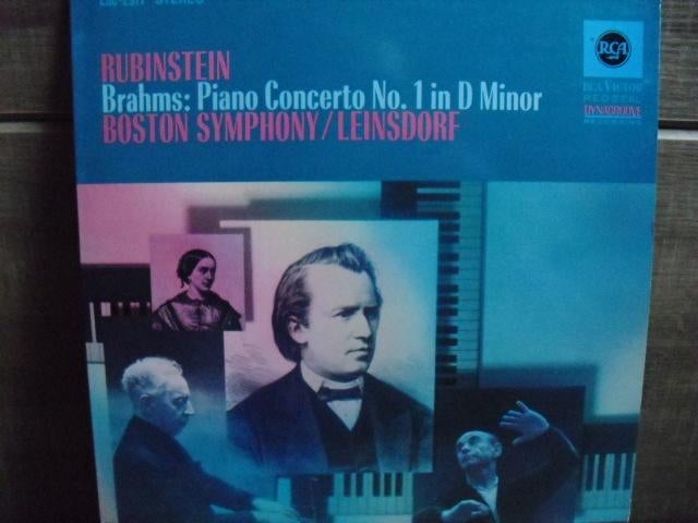 Brahms - Rubinstein "Piano Concerto Nr.1" LP, Gebruikt, Ophalen of Verzenden, Romantiek, 12 inch
