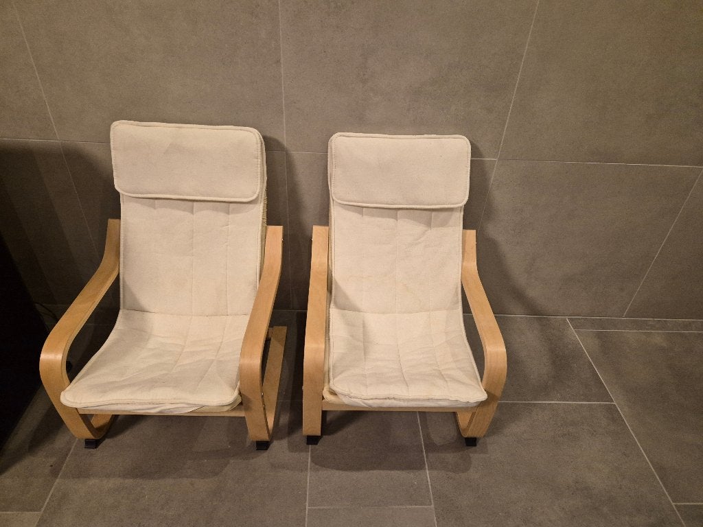2 Kinder relaxfauteuils, Ophalen, Hout, Minder dan 50 cm, Minder dan 75 cm