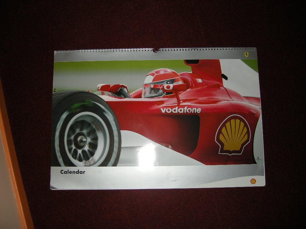 Ferrari kalender uit 2004, Ophalen, Maandkalender, Zo goed als nieuw