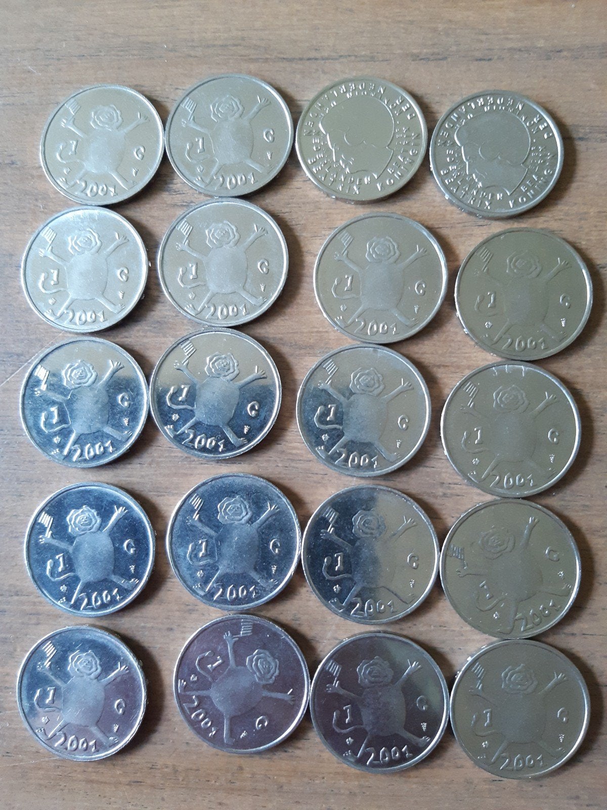 20 guldens 2001 kk f.1.6, Ophalen, Koningin Beatrix, 1 gulden