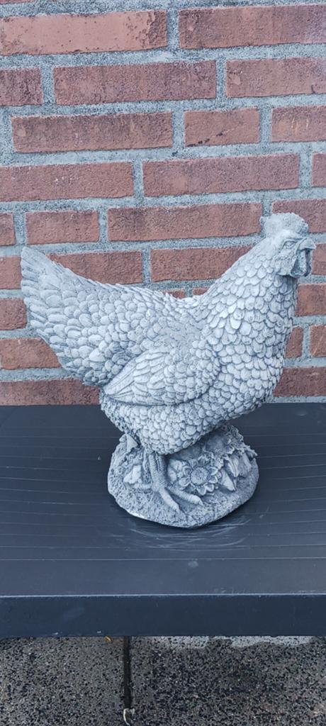 BETON TUIN BEELD KIP, Ophalen of Verzenden, Zo goed als nieuw, Beton, Dierenbeeld