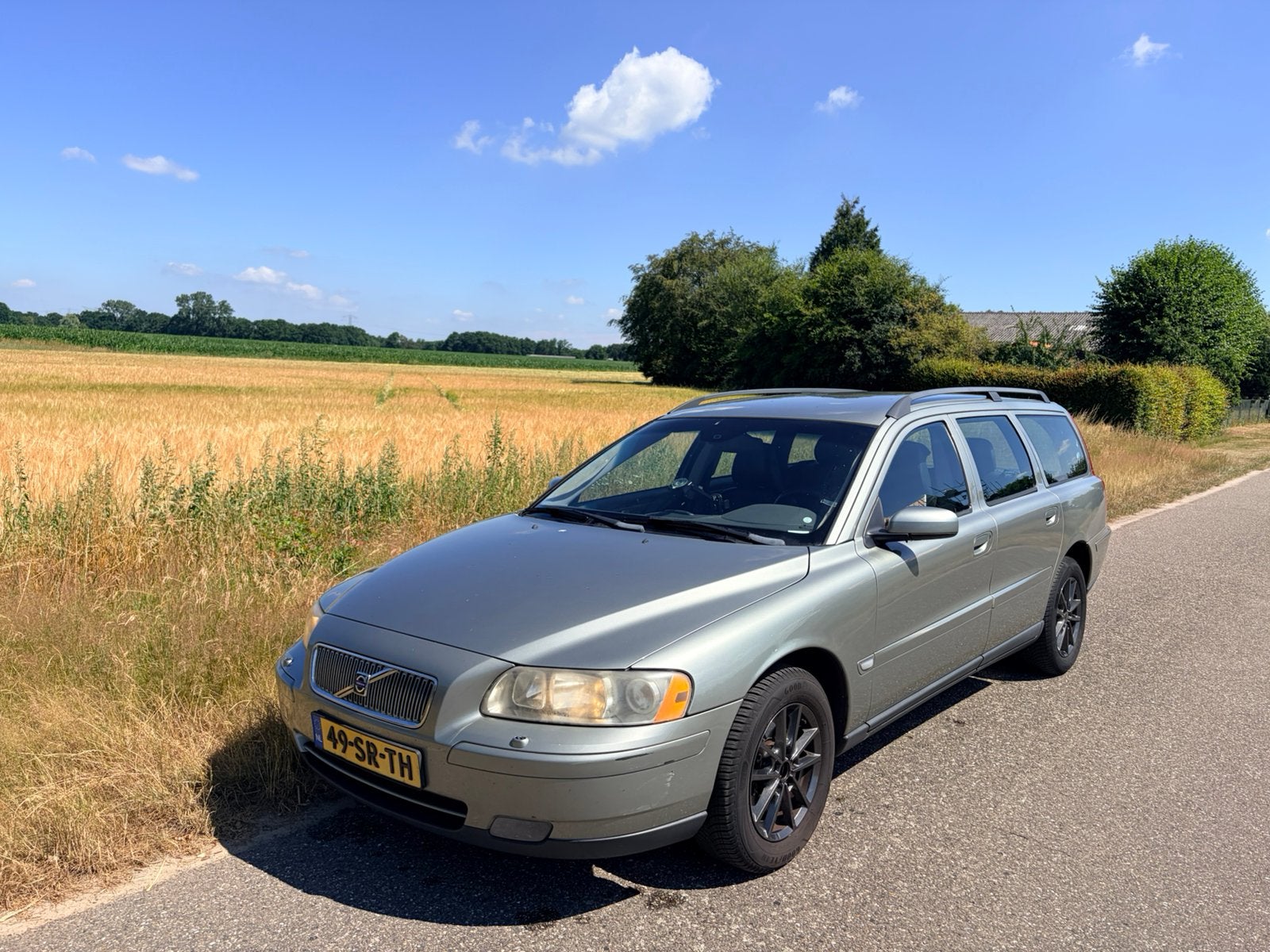 Volvo V70 2.4 140PK 2006 Groen, Auto's, Voorwielaandrijving, 1800 kg, Stationwagon, 1470 kg