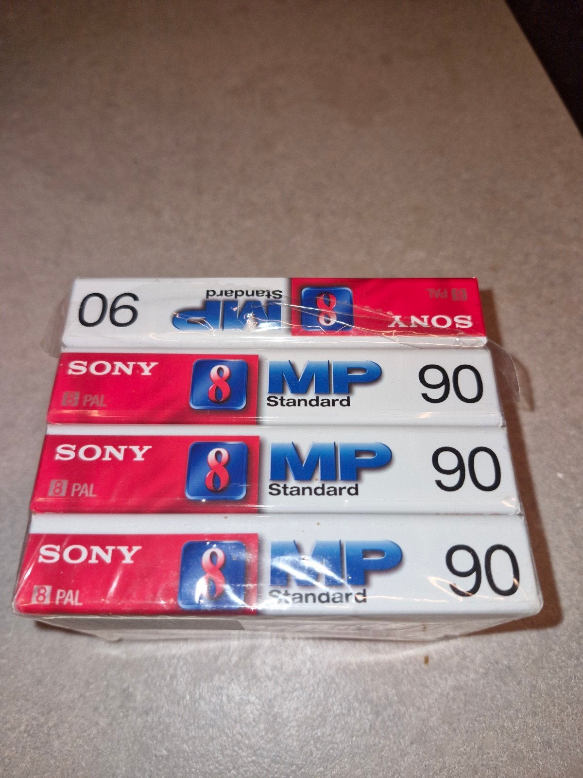 Nieuwe Sony 8mm MP 90 Standard videobanden (4 stuks), Ophalen of Verzenden, Nieuw in verpakking, 2 t/m 25 bandjes, Onbespeeld