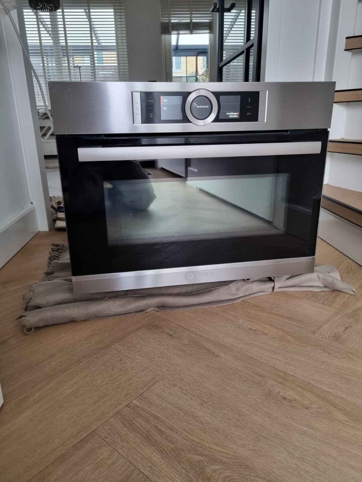 Luxe Bosch combi oven magnetron serie 8, Ophalen, Combimagnetron, 60 cm of meer, Zo goed als nieuw