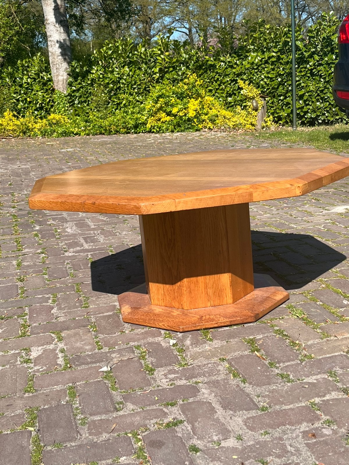 Eiken salontafel in zeer goede staat 8 hoekig, Ophalen of Verzenden, Zo goed als nieuw, Rechthoekig, Eikenhout