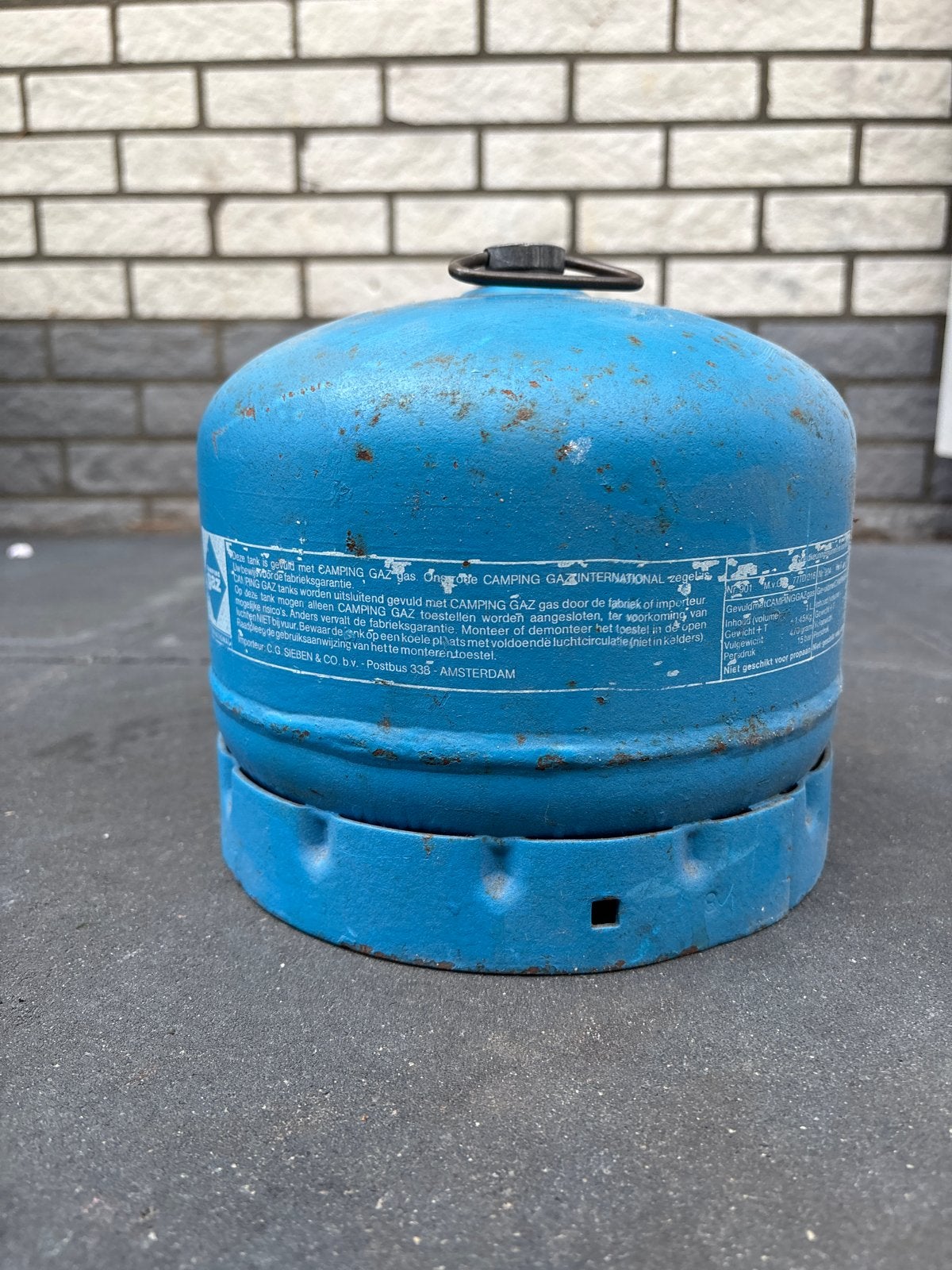Campingaz gasfles 904 (75% vol), Ophalen, Gebruikt