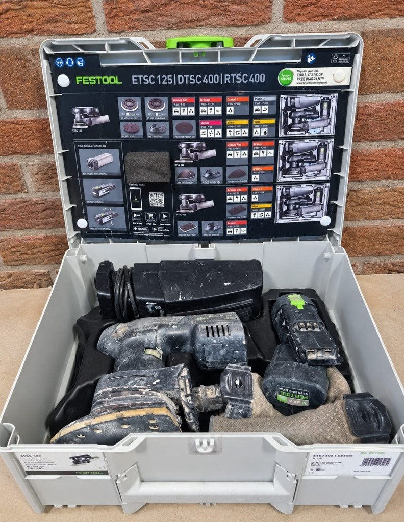 Festool schuurmachine set ETS/DTS/RTSC 400, Ophalen, Gebruikt, Minder dan 600 watt, Vlakschuurmachine