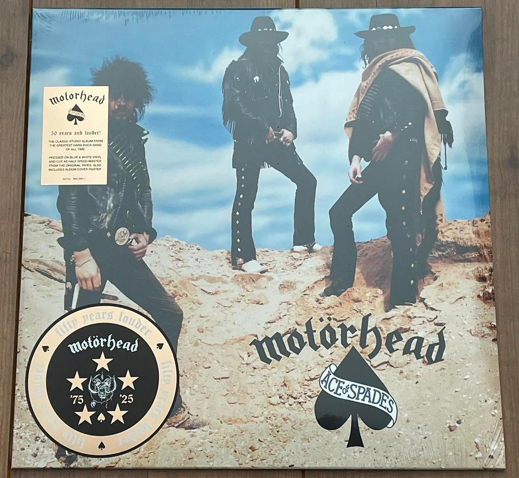 Motörhead - Ace Of Spades lp / Ltd Blue & White Vinyl, NEW, Limited edition, Ophalen of Verzenden, Nieuw in verpakking, 12 inch