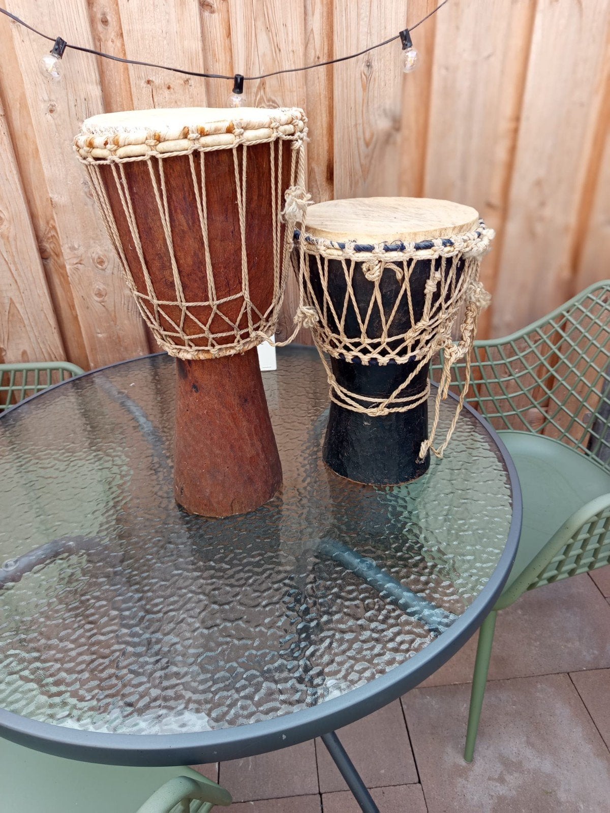 Set van 2 Afrikaanse trommels (djembe), Muziek en Instrumenten, Ophalen, Trommel