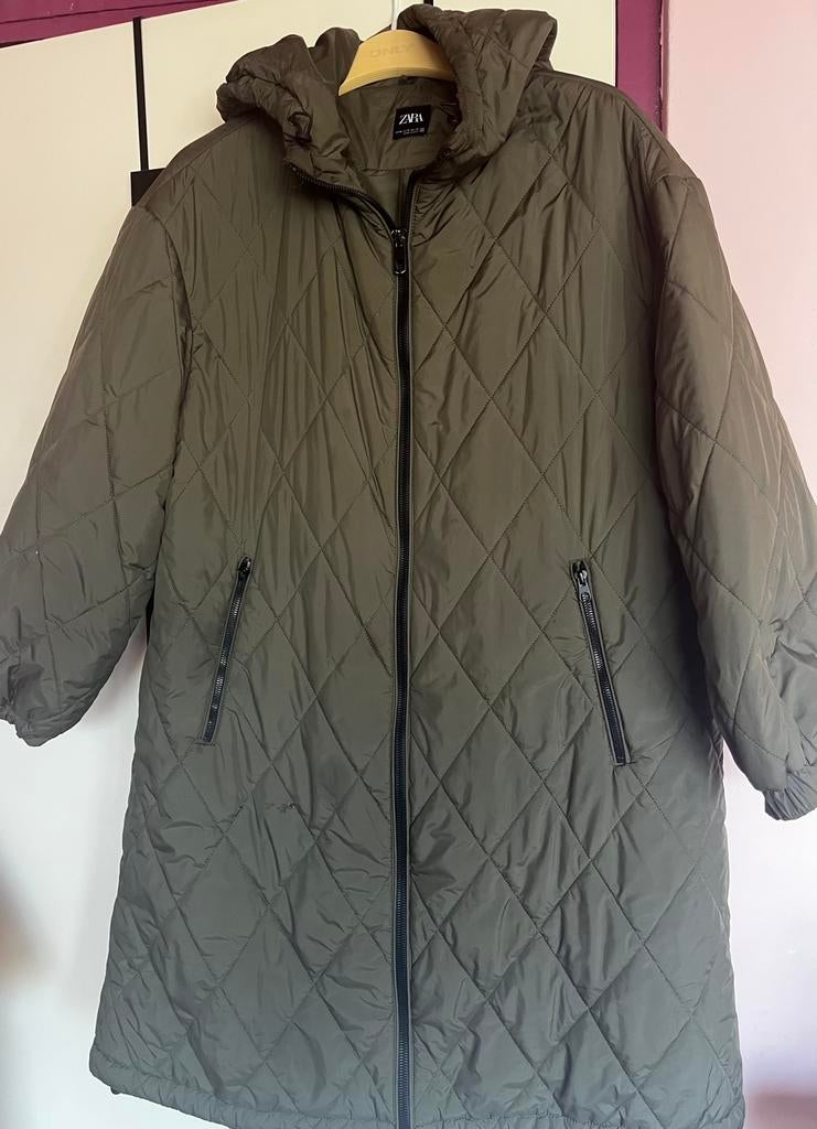 Zara Long Puffer Jacket / tussenjas •  M, Maat 38/40 (M), Zara, Ophalen of Verzenden, Gedragen