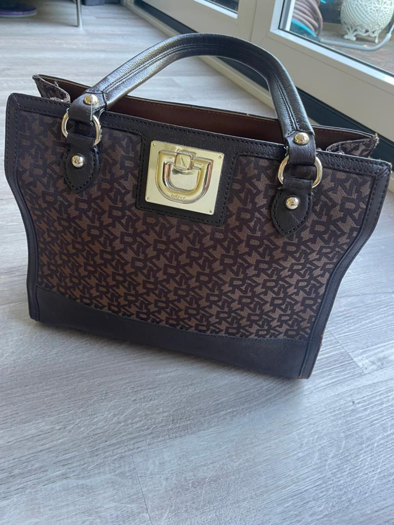 DKNY tas, Ophalen, Zo goed als nieuw, Bruin, Handtas