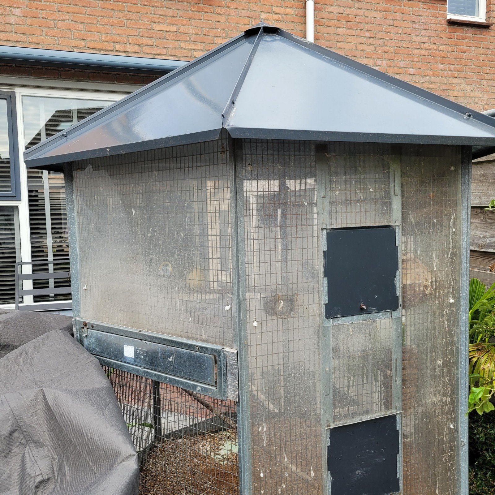 voliere/vogelkooi, Dieren en Toebehoren, Vogels | Hokken en Kooien, Ophalen, Gebruikt, Metaal, Volière