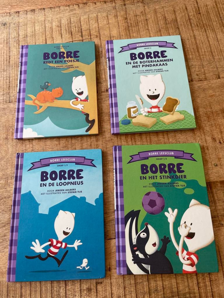 4x Borre leesclub boekjes - In goede staat, Ophalen of Verzenden, Zo goed als nieuw