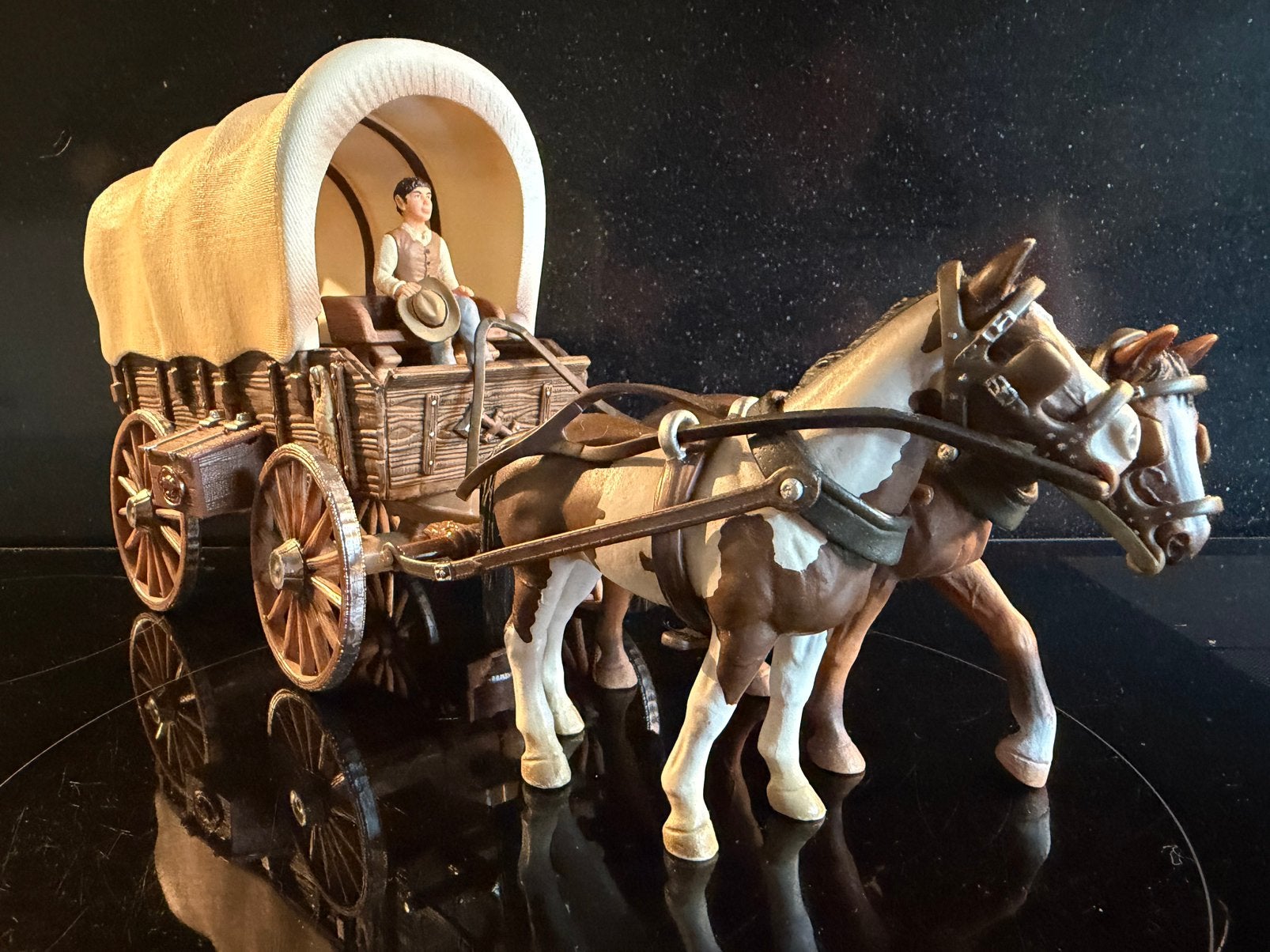 Schleich Wildwest: Huifkar (42024) Compleet, Ophalen of Verzenden, Zo goed als nieuw