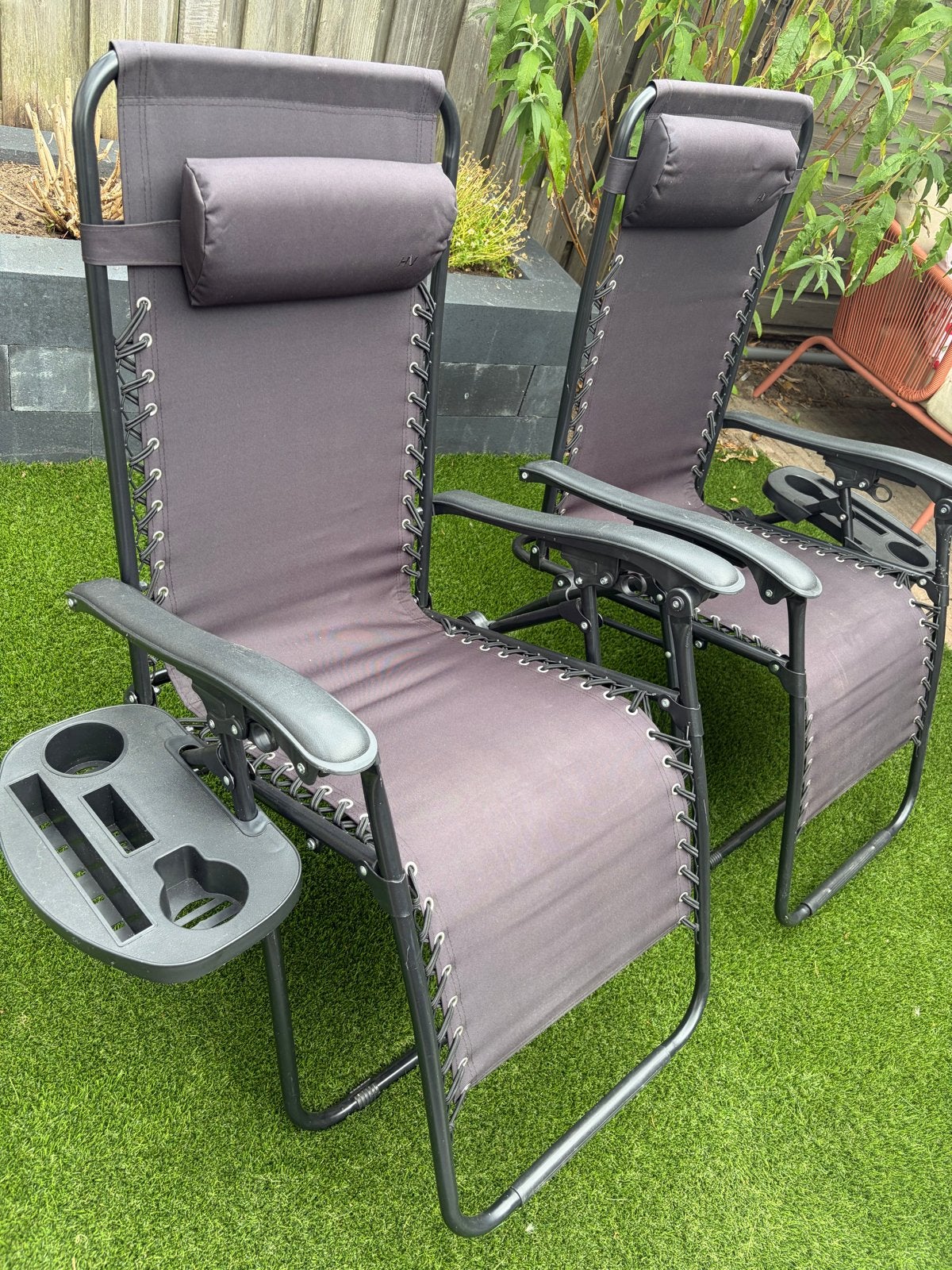 2x Human Nature (ANWB) Tuin/campingstoelen - Zwart, Ophalen, Zo goed als nieuw, Campingstoel