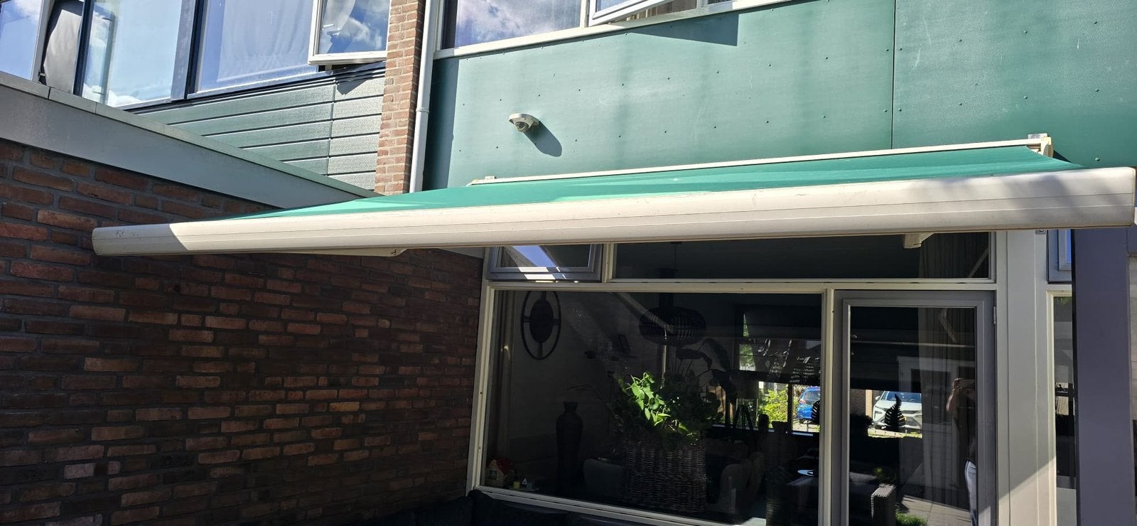 2x electrische zonneschermen voor en achterrraam, Ophalen, Gebruikt, Elektrisch, 250 cm tot 450 cm