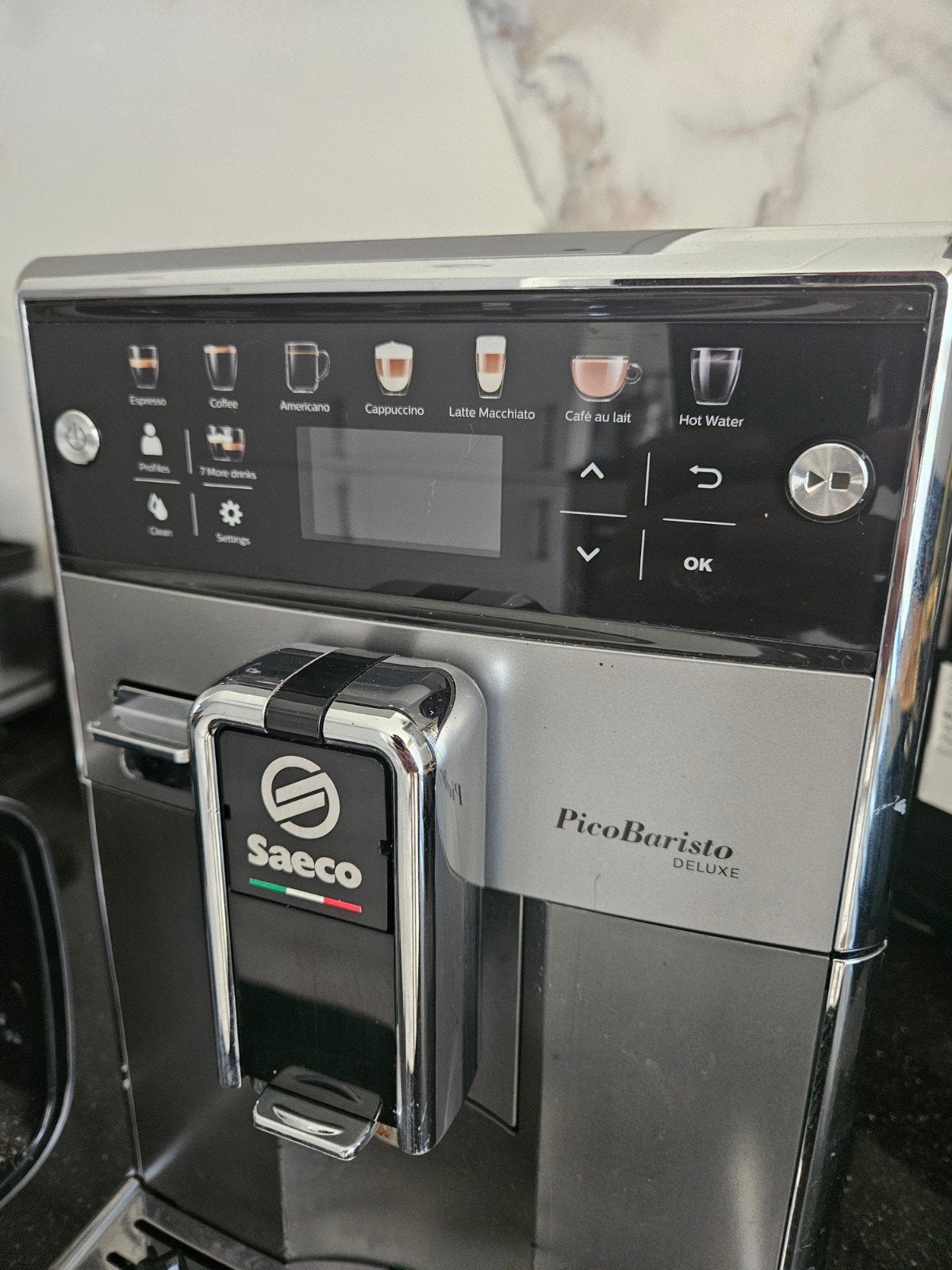 Saeco PicoBaristo Deluxe Koffiemachine - Zo goed als nieuw, Ophalen, 10 kopjes of meer, Koffiemachine, Koffiebonen