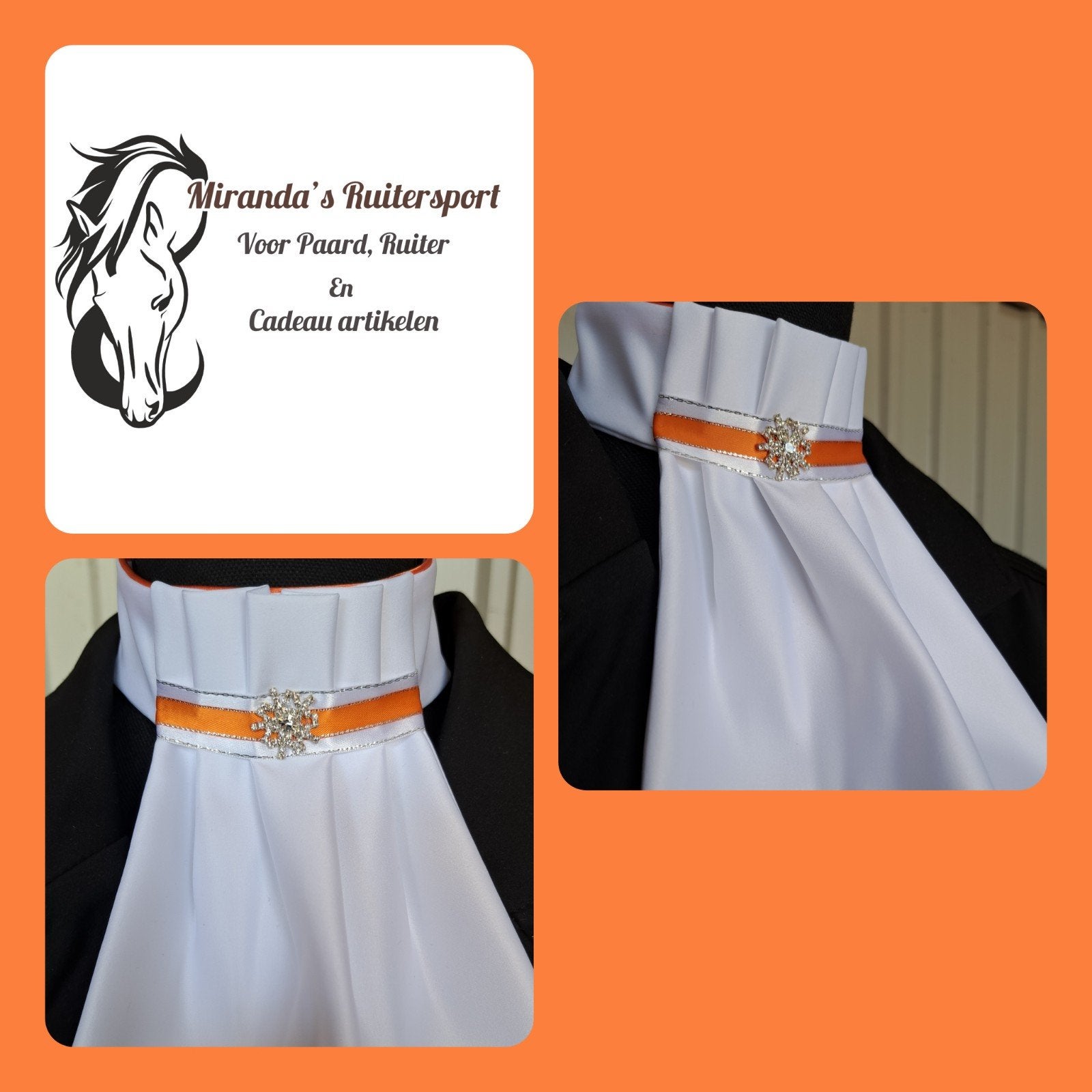 Made by Lique kinder plastron Harmonica Oranje, Kinderen, Dressuur, ., Nieuw