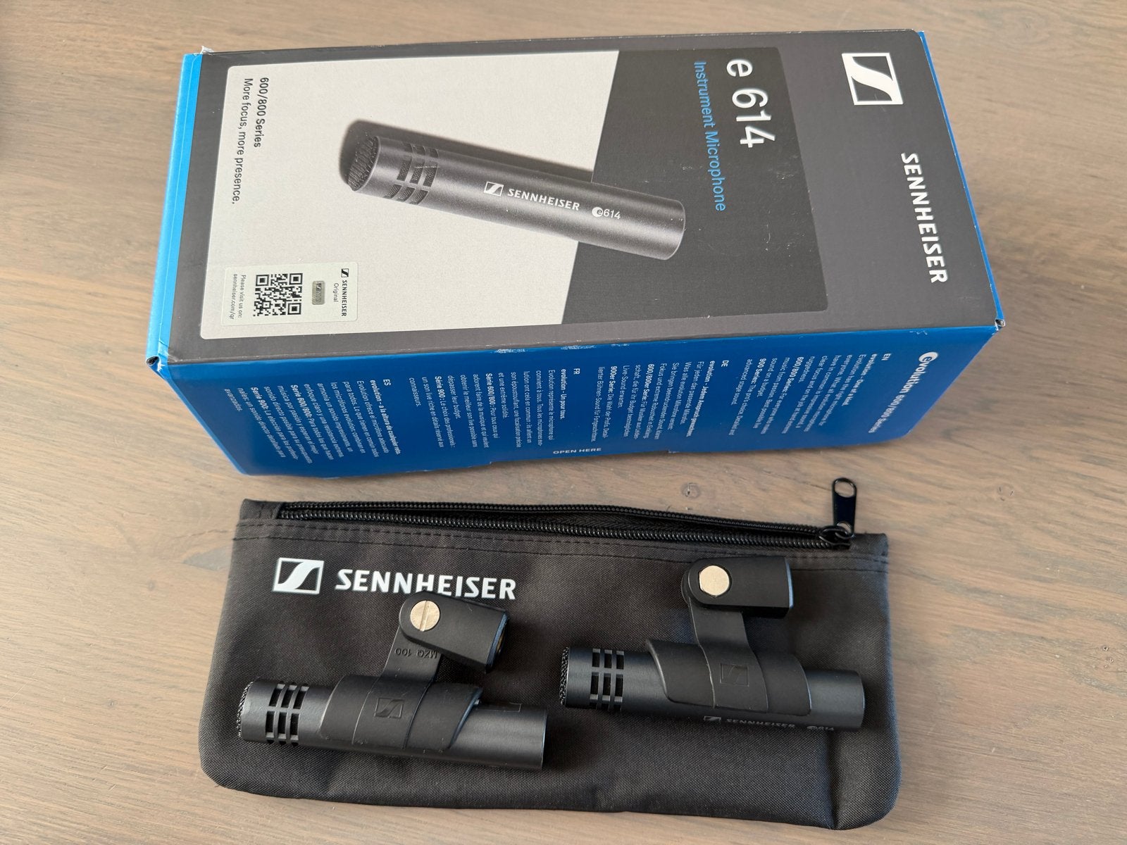 2x Sennheiser e 614 Instrumentmicrofoon - Zo goed als nieuw, Ophalen of Verzenden, Zo goed als nieuw, Instrumentmicrofoon