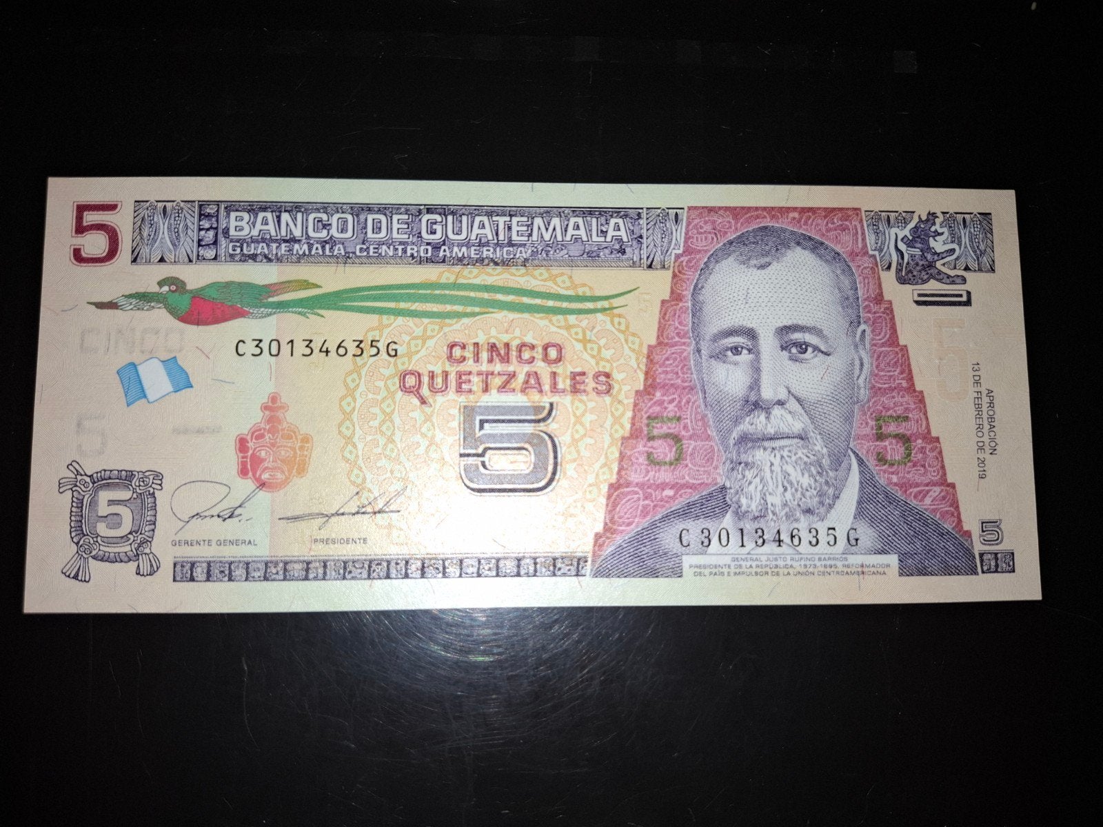 ### Guatemala 5 quetzal 2019 ###, Ophalen of Verzenden