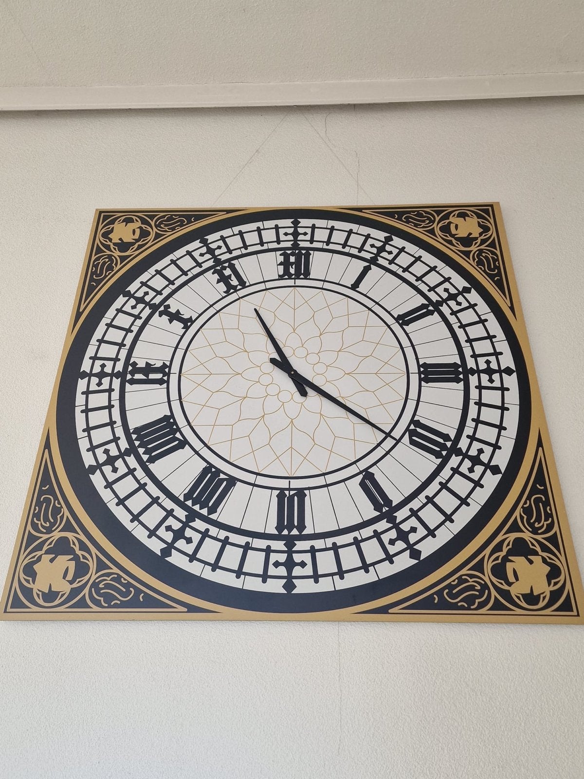 Grote Big Ben Stijl Wandklok - 120x120 cm, Ophalen, Analoog, Zwart, Overige merken