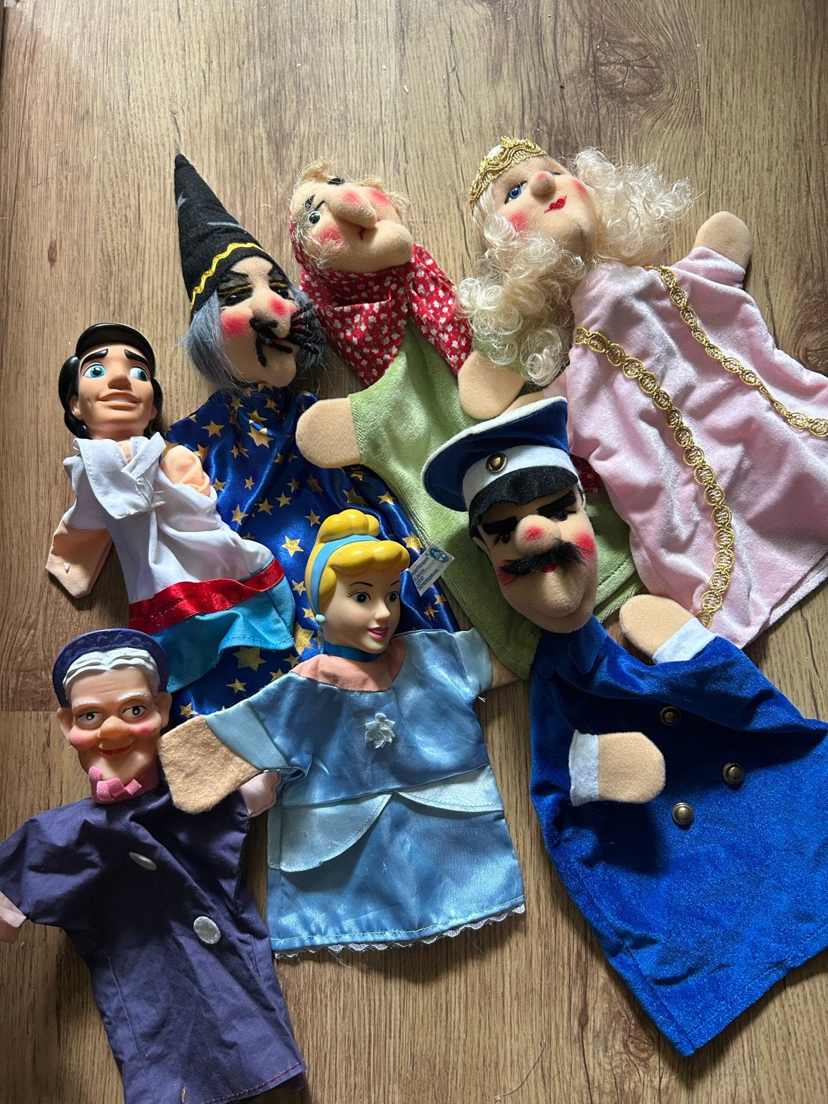 7 Poppenkast poppen, Kinderen en Baby's, Speelgoed | Poppen, Ophalen of Verzenden, Gebruikt, Overige typen