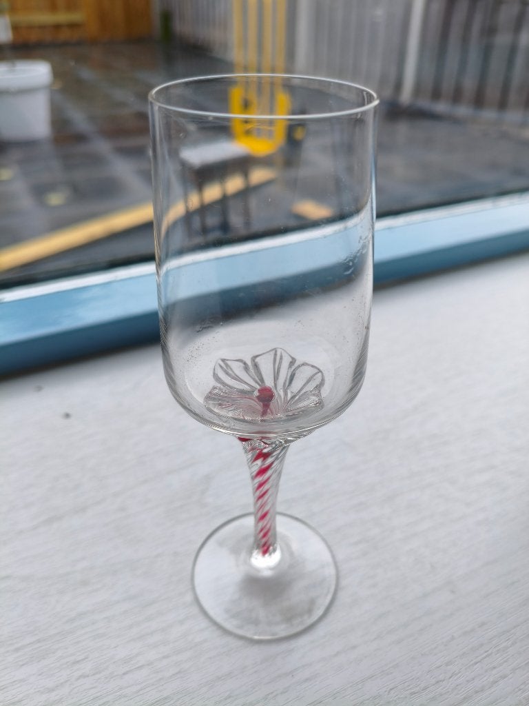 colour twistglas slingerglas gedraaid wijnglas, Antiek en Kunst, Ophalen of Verzenden